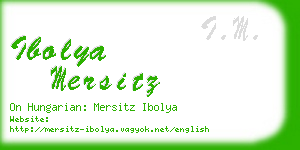 ibolya mersitz business card